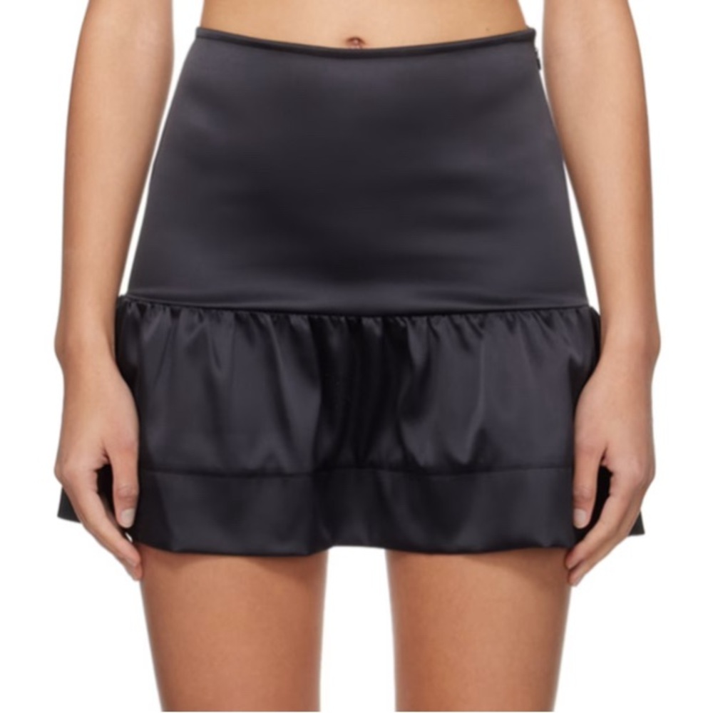 Ganni Black Ruffled Mini Skirt Never Worn